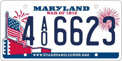 MD license plate 4AO6623