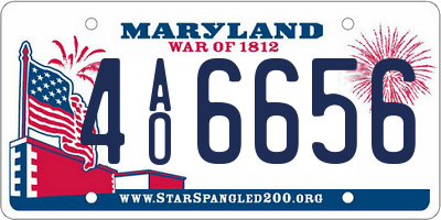 MD license plate 4AO6656