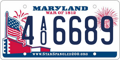 MD license plate 4AO6689