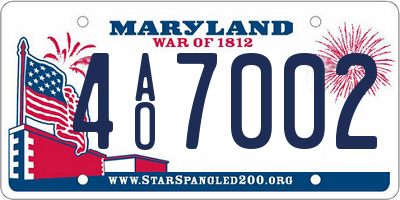 MD license plate 4AO7002