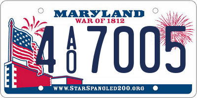MD license plate 4AO7005