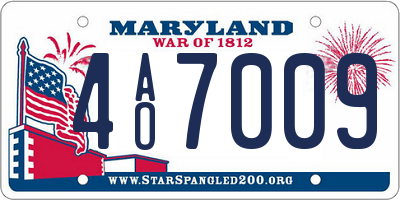 MD license plate 4AO7009