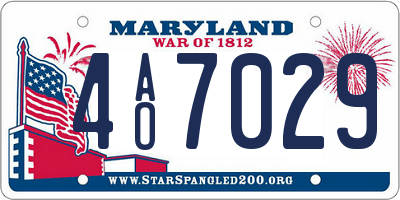 MD license plate 4AO7029