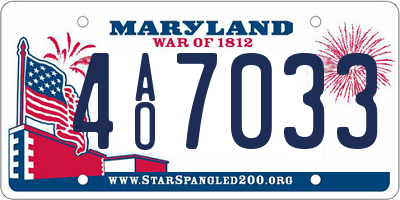 MD license plate 4AO7033