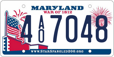 MD license plate 4AO7048