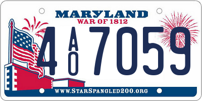 MD license plate 4AO7059