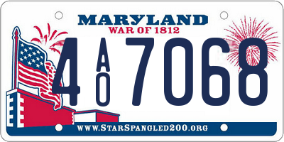 MD license plate 4AO7068