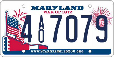 MD license plate 4AO7079