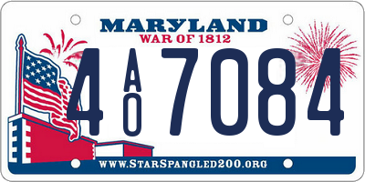 MD license plate 4AO7084