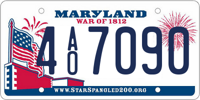 MD license plate 4AO7090