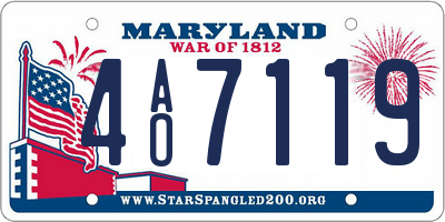MD license plate 4AO7119