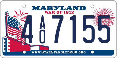 MD license plate 4AO7155
