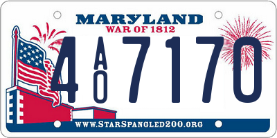 MD license plate 4AO7170