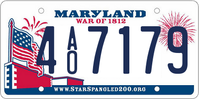 MD license plate 4AO7179