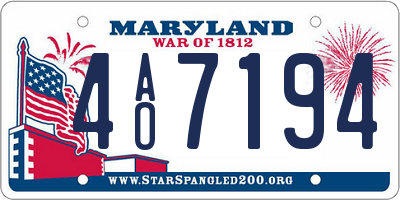 MD license plate 4AO7194
