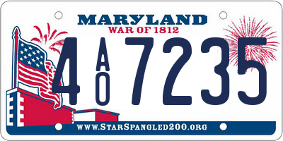 MD license plate 4AO7235