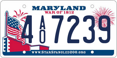 MD license plate 4AO7239