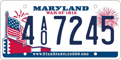 MD license plate 4AO7245