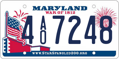 MD license plate 4AO7248