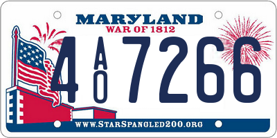 MD license plate 4AO7266