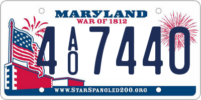 MD license plate 4AO7440