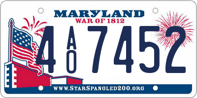 MD license plate 4AO7452