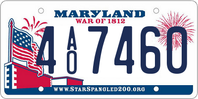 MD license plate 4AO7460