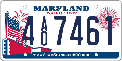 MD license plate 4AO7461