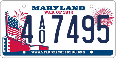 MD license plate 4AO7495