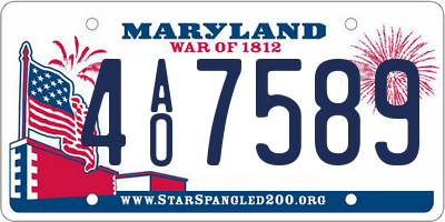 MD license plate 4AO7589