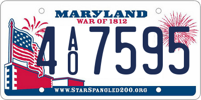 MD license plate 4AO7595