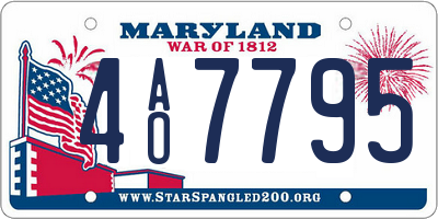 MD license plate 4AO7795