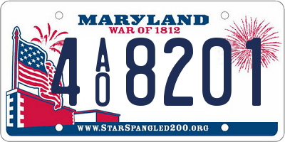 MD license plate 4AO8201