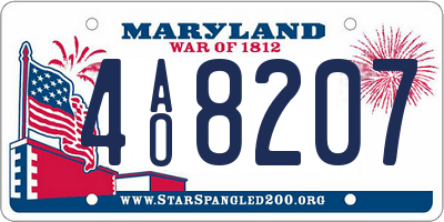 MD license plate 4AO8207