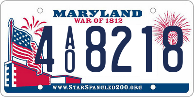 MD license plate 4AO8218