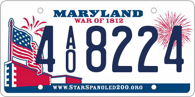 MD license plate 4AO8224