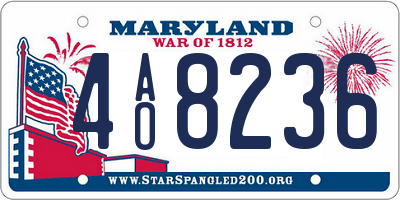 MD license plate 4AO8236
