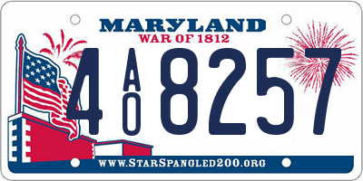 MD license plate 4AO8257