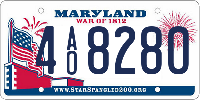 MD license plate 4AO8280