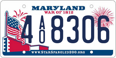 MD license plate 4AO8306