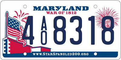 MD license plate 4AO8318