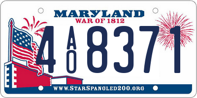 MD license plate 4AO8371