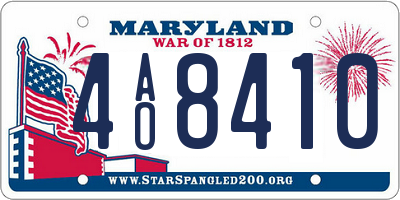 MD license plate 4AO8410