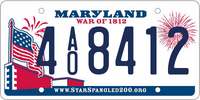 MD license plate 4AO8412
