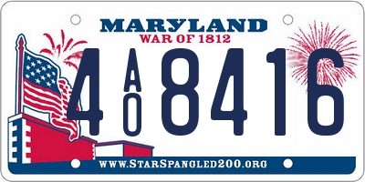 MD license plate 4AO8416