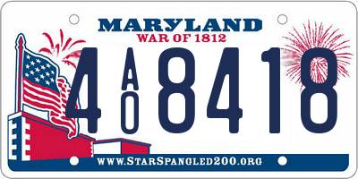 MD license plate 4AO8418