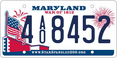 MD license plate 4AO8452