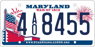 MD license plate 4AO8455