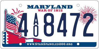 MD license plate 4AO8472