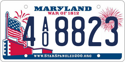 MD license plate 4AO8823